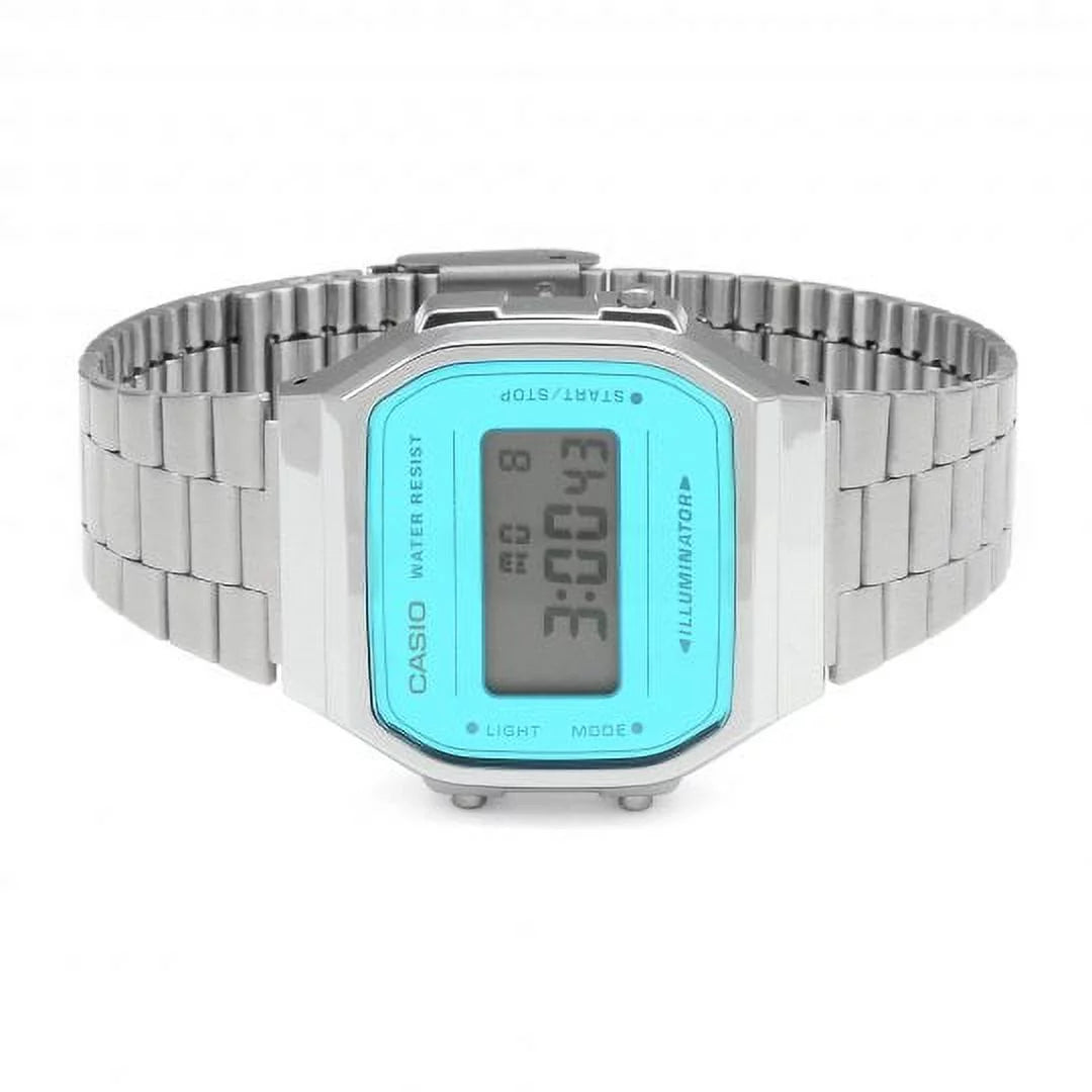Silver Blue Digital Watch Y74054