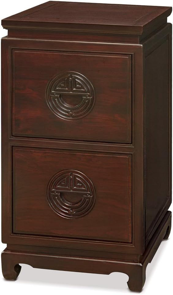 2 Drawers Dark Cherry File Cabinet H530035