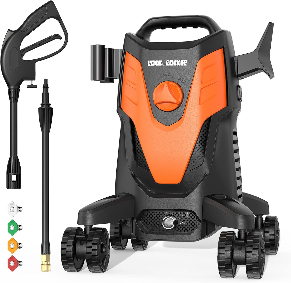 1950PSI Electric Pressure Washer with Hose Reel and 4 Nozzles D83348