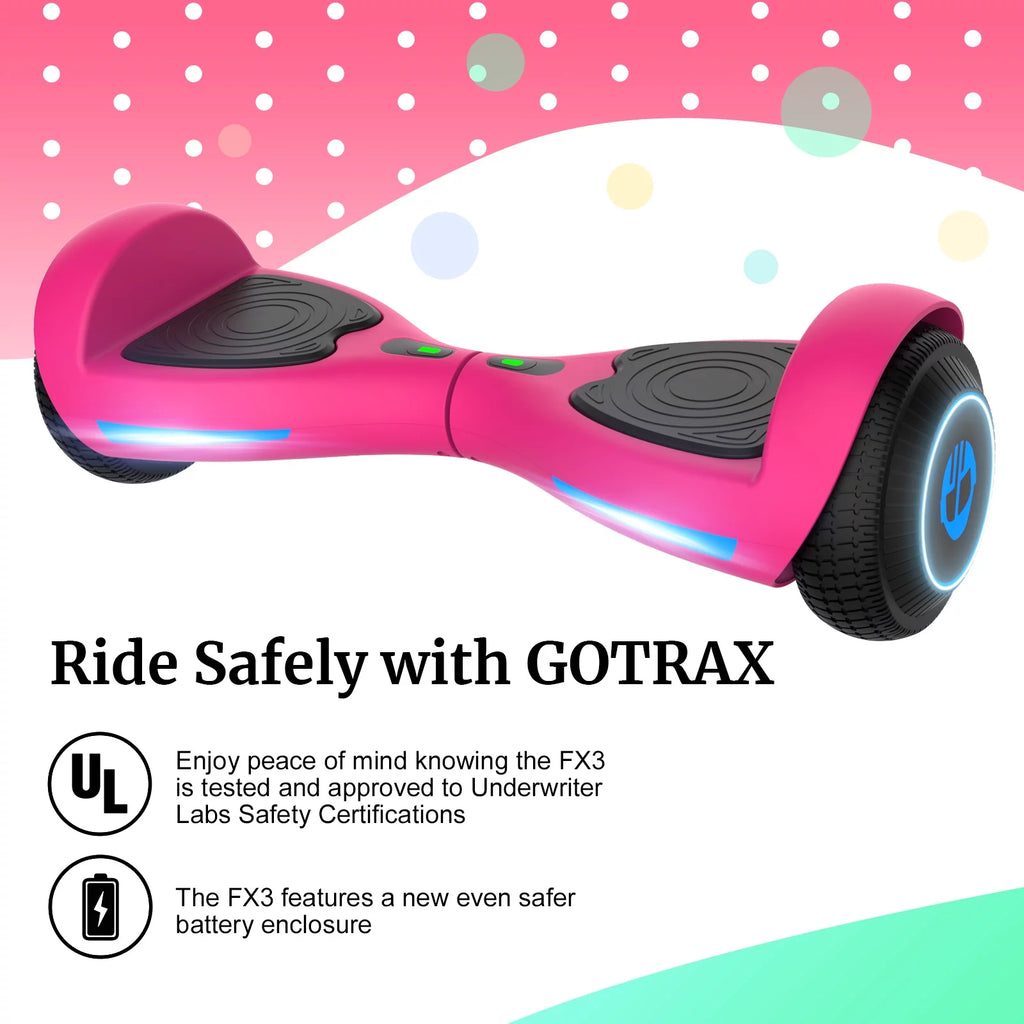 Pink Hoverboard with 6.5" LED Wheels I534