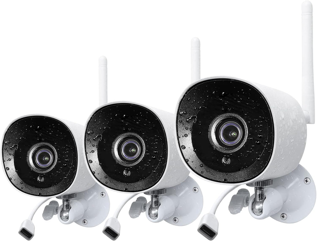 White 1080p Wireless Security Camera 3Pack X6725