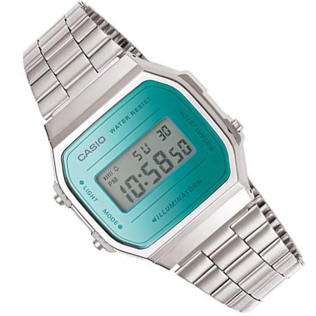 Silver Blue Digital Watch Y74054