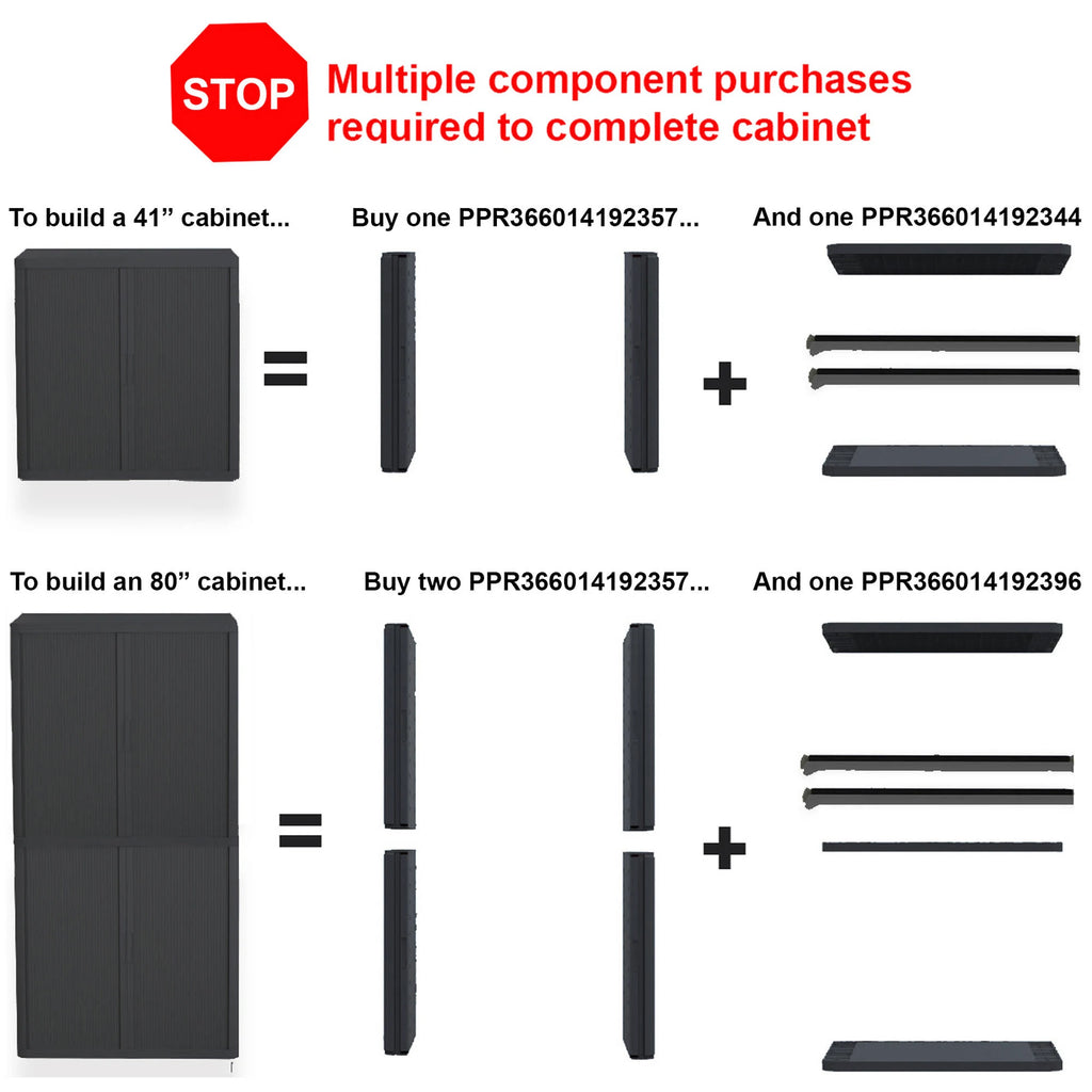 Black Storage Cabinet Door Kit S153