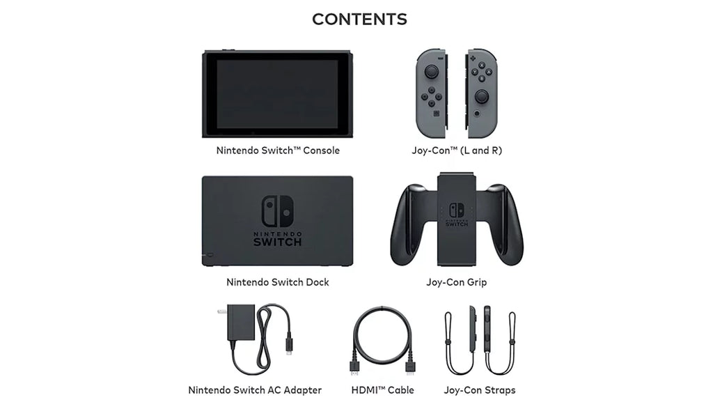 Gray Joy Con with HeadSet Bundle Accessories Used E930323