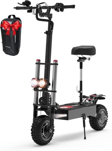 60V 38.4Ah Dual Motor Electric Scooter with 11" All-Terrain Tires T828901