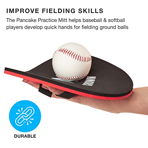 Pancake Baseball Practice Mitts - EVA Foam Infield Fielding Training Coaching Equipment - Ambidextrous, One Size Accessories - Thick, Flat Glove Substitute Y843650