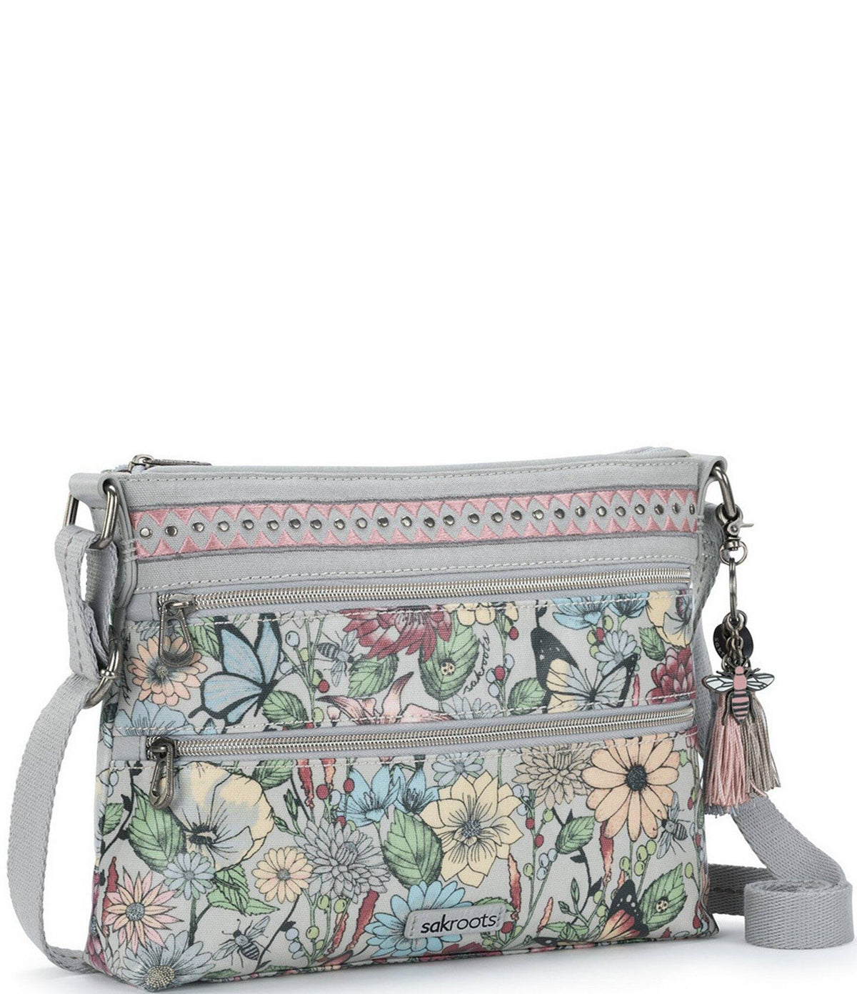 Double Zip Crossbody Bag T130