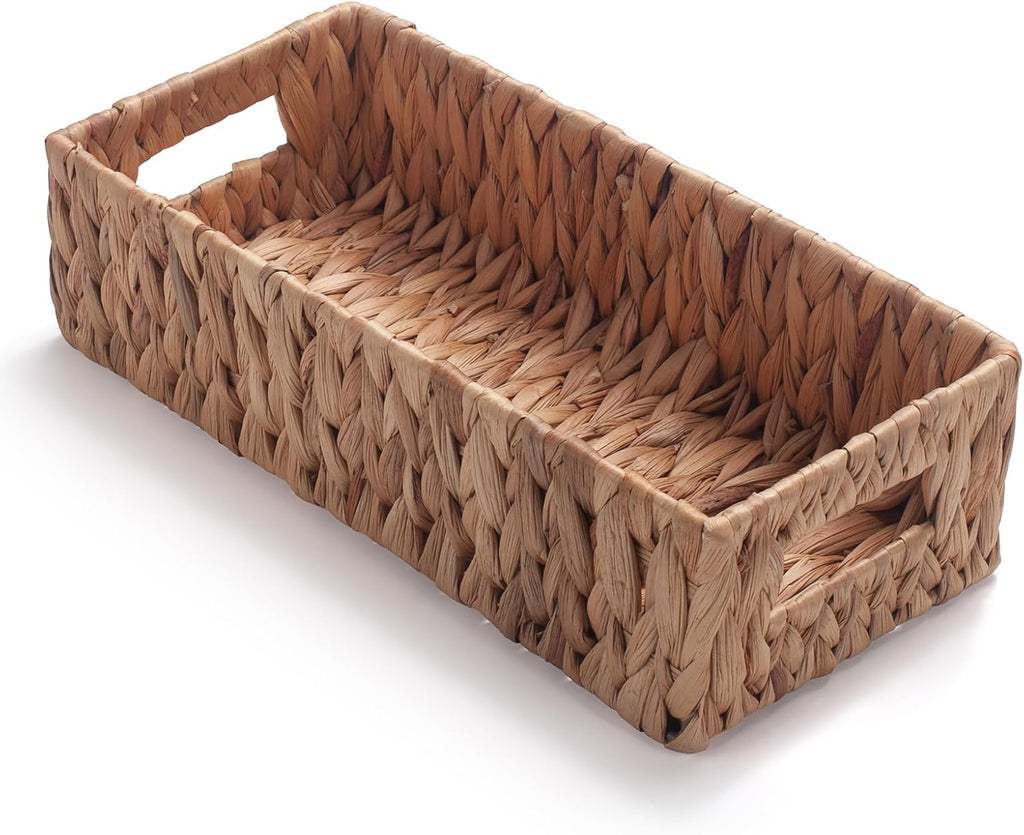 Water Hyacinth Wicker Toilet Paper Basket 14.2 x 6.5 x 3.7 inch A34115