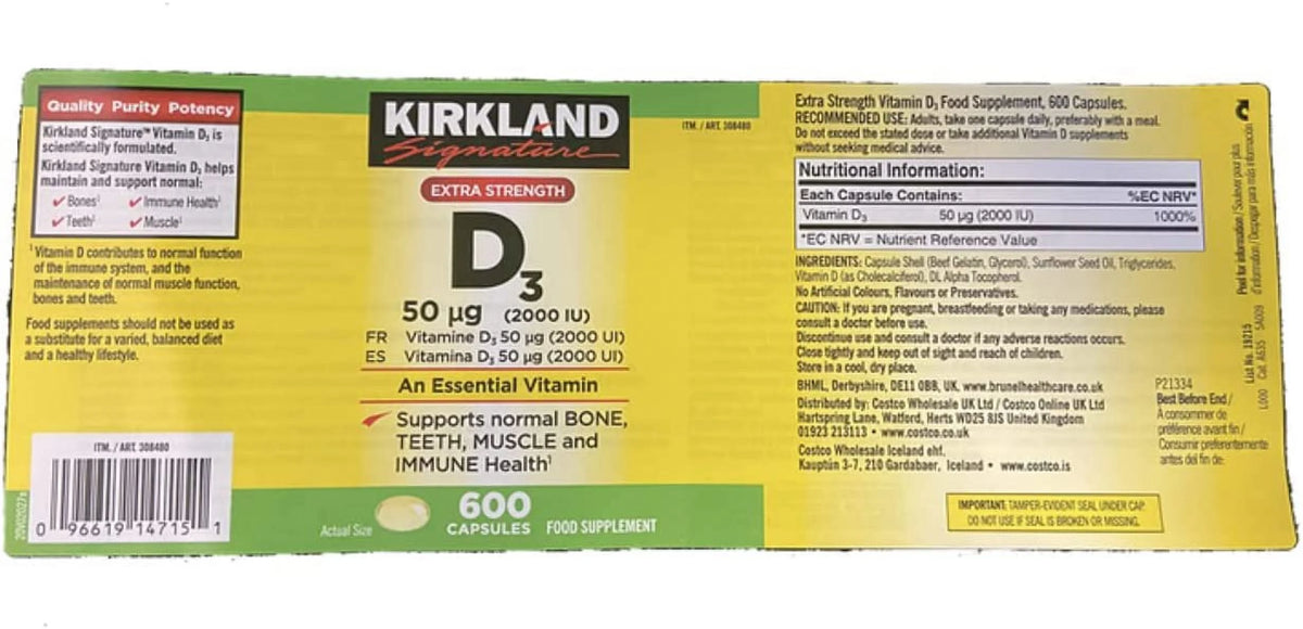 Vitamin D3 600 Softgels (Pack of 2) P16817