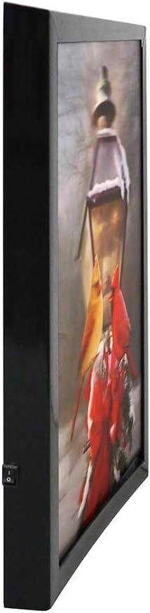 15.7-Inch Battery-Operated 3D LED Christmas Cardinals Lamp Post Art Décor I115965