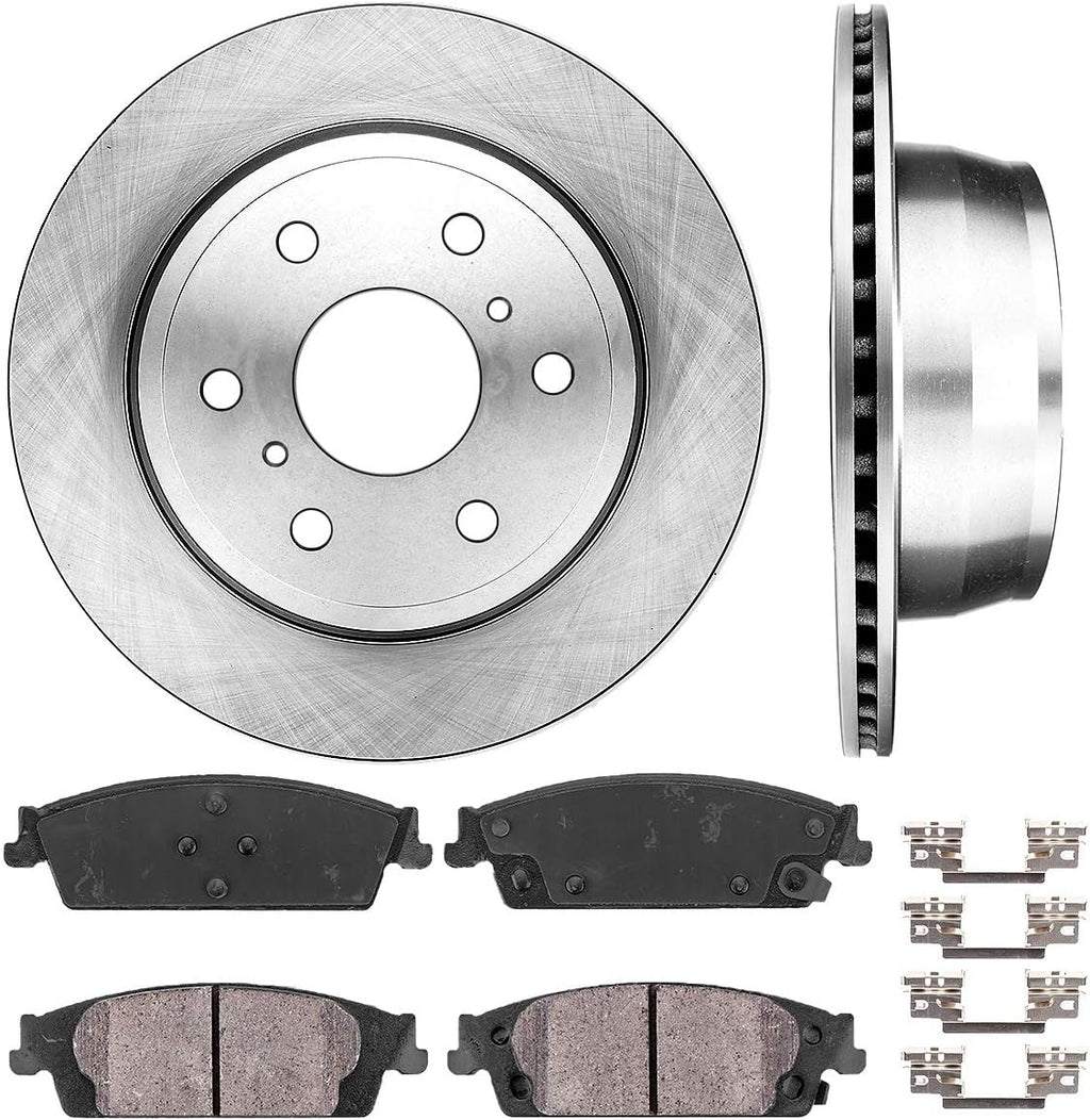 345 mm 6 Lug Brake Rotors + Ceramic Brake Pads + Hardware L853958