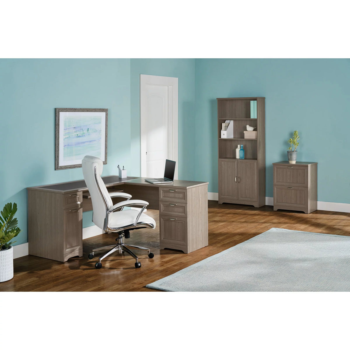 Gray L-Shape Corner Desk X691
