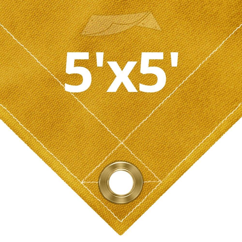 10 oz Tan Canvas Tarps 5' x 5' T244