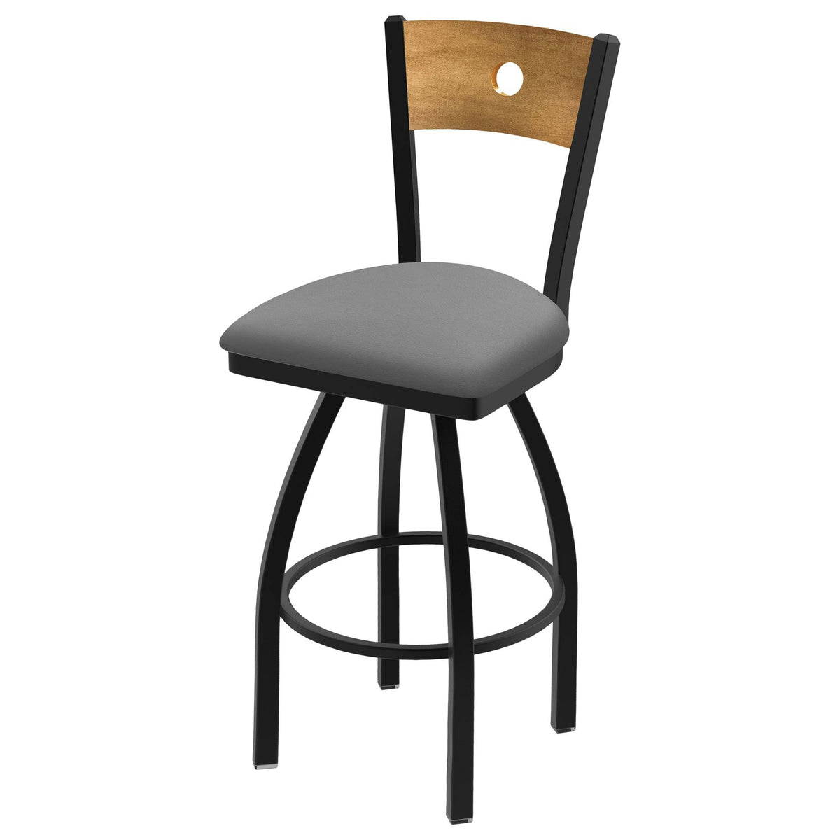 Swivel Counter Stool with Black Wrinkle Finish O107285