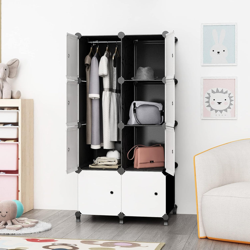 Portable Closet 12 Cube Storage Organizer Cabinet U629
