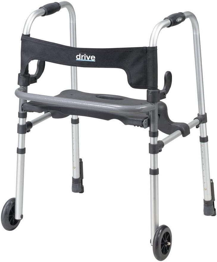 Adult Walker Rollator with Seat and Push Down Brakes D984