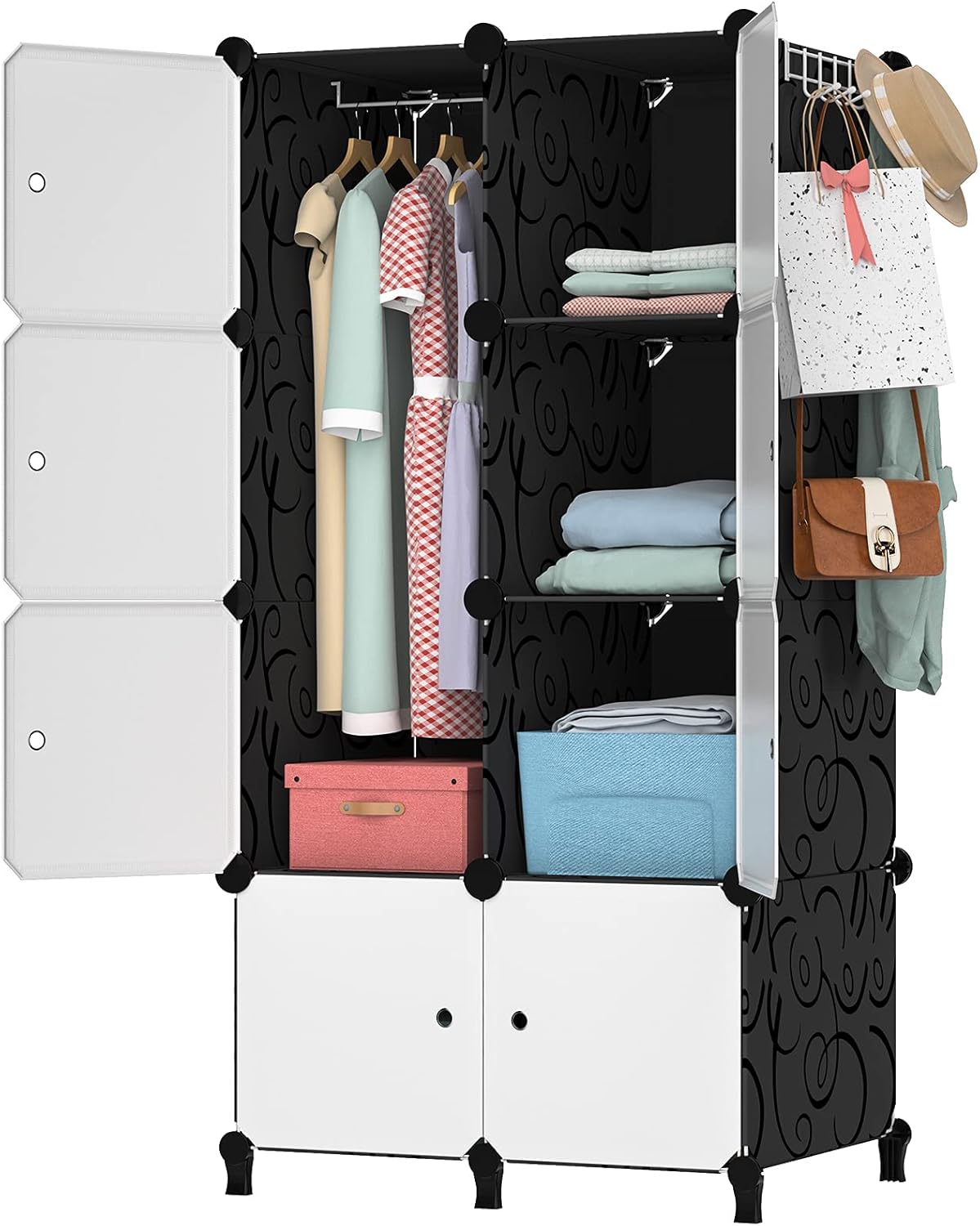 Portable Closet 12 Cube Storage Organizer Cabinet U629
