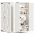 Brown 72" Tall Storage Cabinet with 6 Adjustable Shelves B721649
