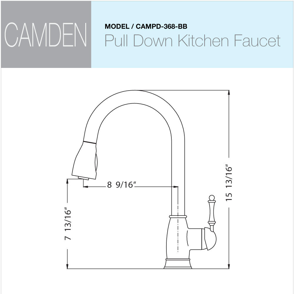 Polished Chrome Pull Down Kitchen Faucet I521200