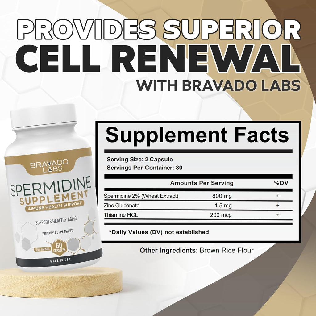 Spermidine Supplement - Wheat Germ Extract with Thiamine - 60 ct W931039