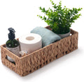 Water Hyacinth Wicker Toilet Paper Basket 14.2 x 6.5 x 3.7 inch A34115