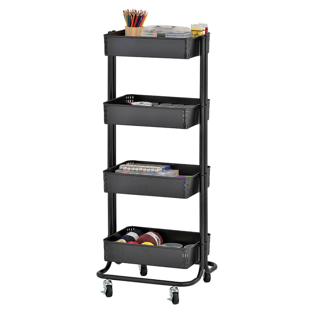 4-Tier Metal Rolling Utility Cart E30110