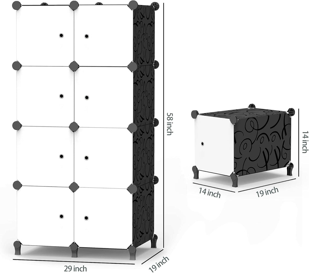 Portable Closet 12 Cube Storage Organizer Cabinet U629