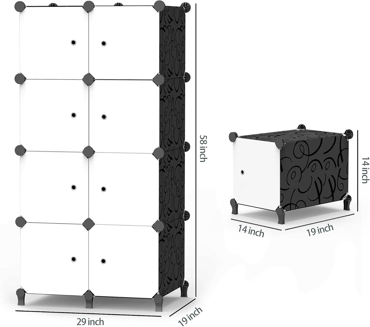 Portable Closet 12 Cube Storage Organizer Cabinet U629