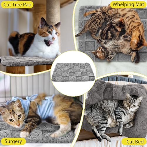 3 Pack Self Warming Cat Bed Mat 15 x 20 Inch Gray E623