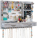 Jewelry Wall Organizer Wall Mounted with Drawers (brown) E162106