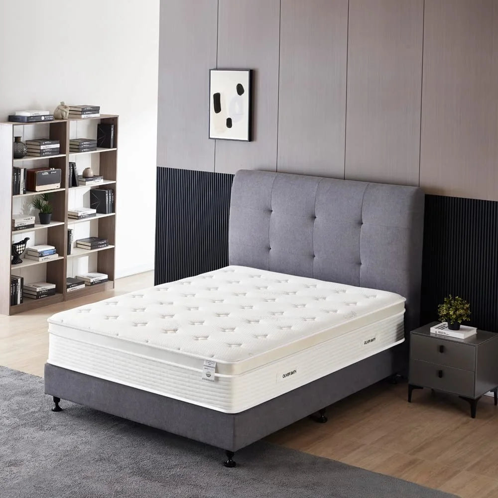 12 Inch Cool Memory Foam Spring Hybrid Euro Top Medium Firm Full Size Mattress F20757
