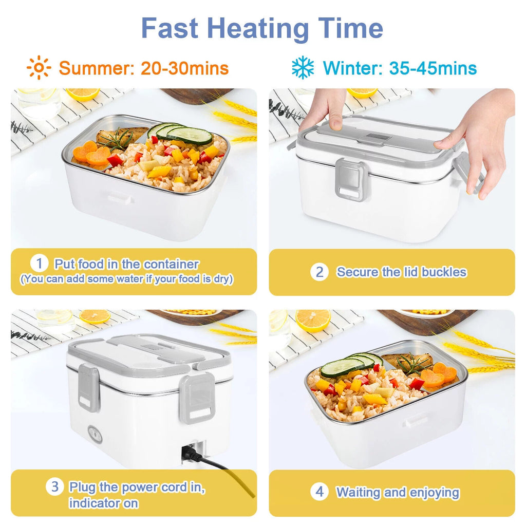 Leak Proof 1.8L Electric Heating Lunch Box with Carry Bag Q2130