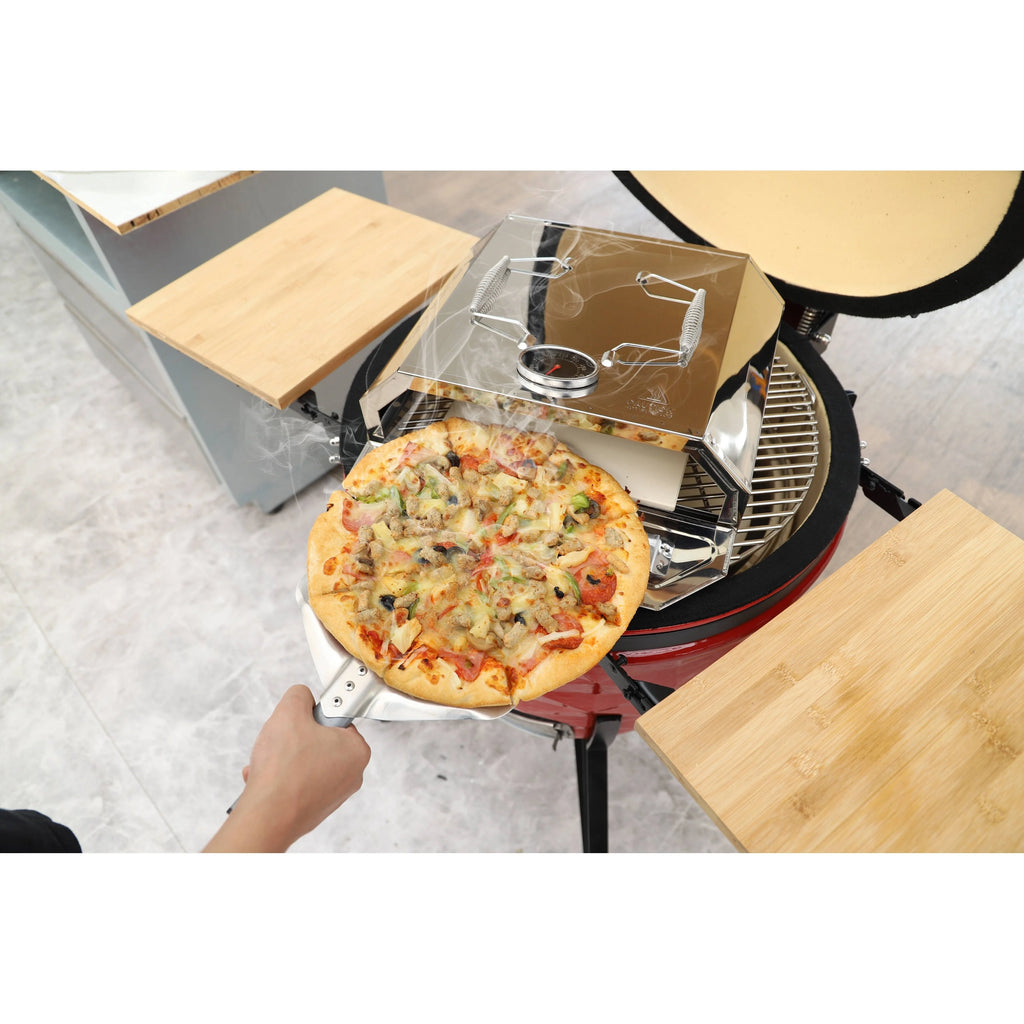 11" Pizza Oven with Ceramic Cooking and Pizza Utensil P75190