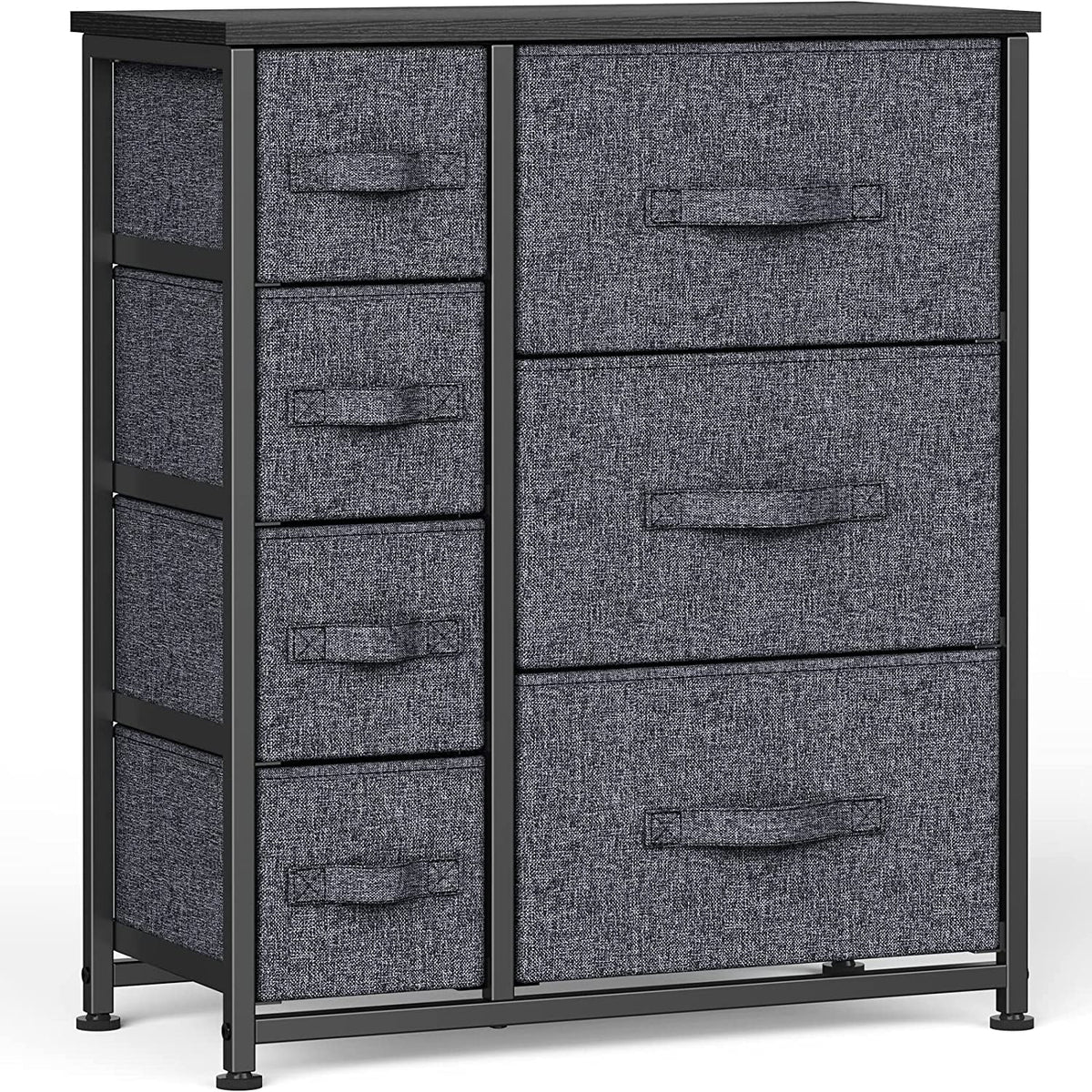 7 Drawer Fabric Dresser with Steel Frame B410