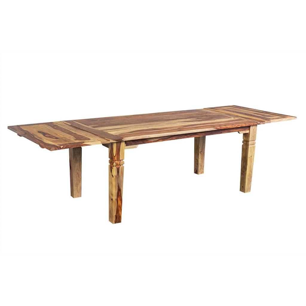 Solid Wood Rectangular Dining Table with Extension Leaves E25545