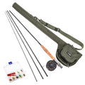 9' Fly Fishing Rod and Reel Combo with Carry Bag 10 Flies H549931