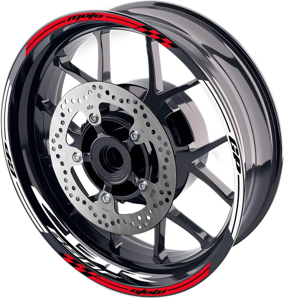 Red Wheel Rim Stripe Decals Tape Pack of 2 S5780