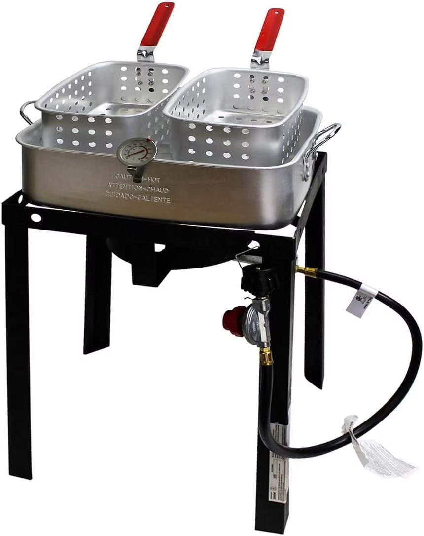 18 QT Dual 2 Basket Propane Deep Fryer H490335
