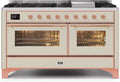 Antique White Dual Fuel Natural Gas Range H213266