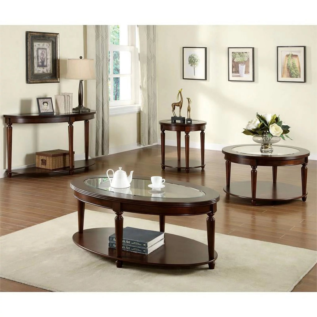 Dark Cherry 1-Shelf Wood End Table S581762