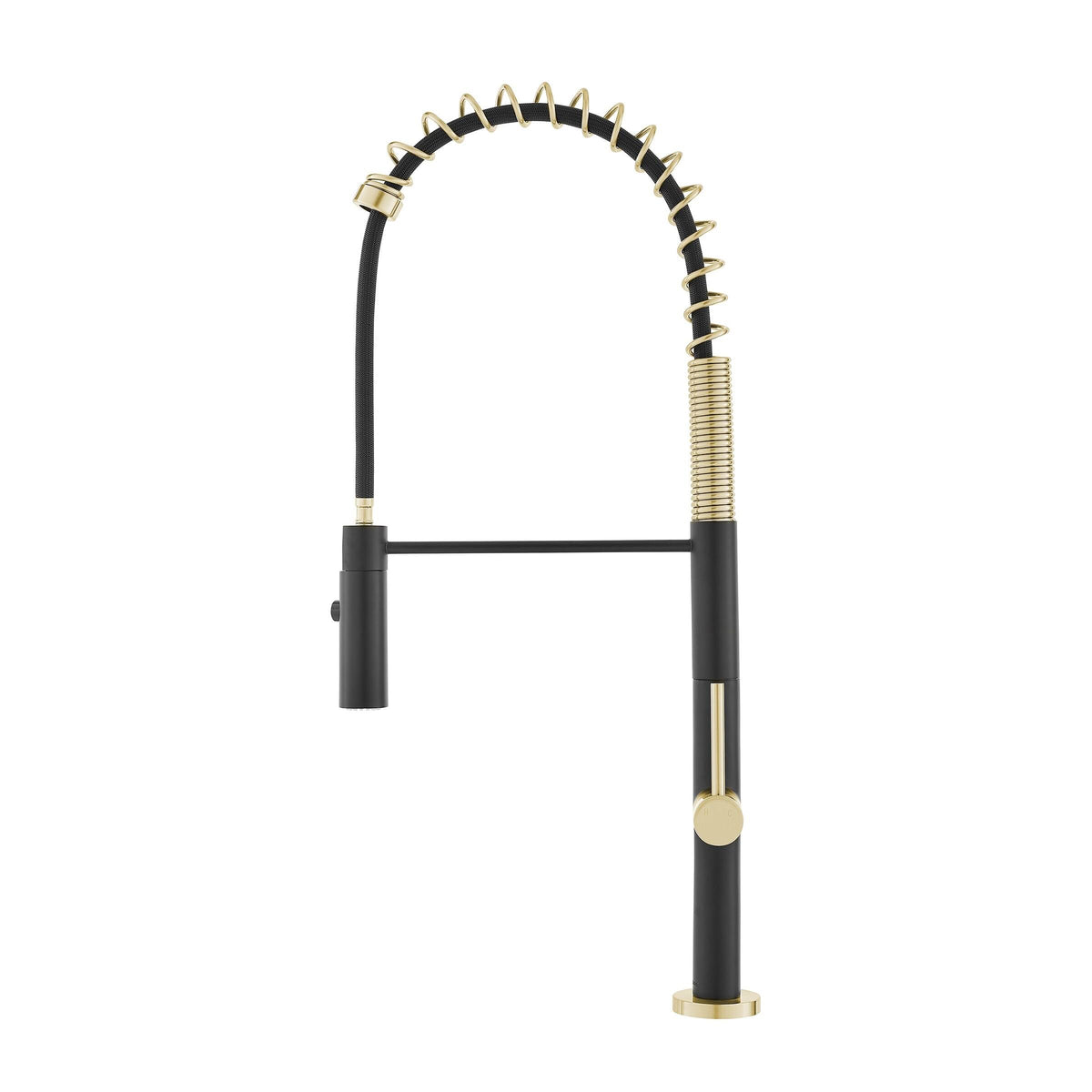 Brushed Gold/Black Pull Out Single Handle Kitchen Faucet L8788