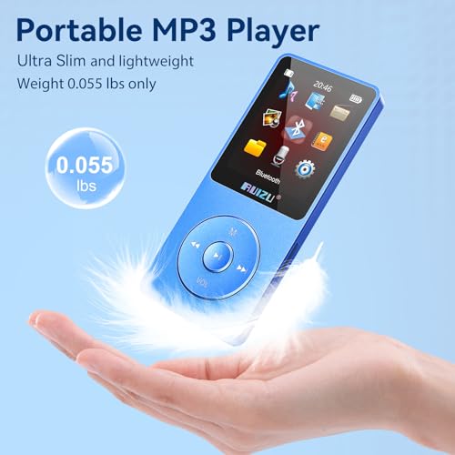 64GB MP3 Player with Bluetooth 5.3, 1.8" Screen, FM Radio, Voice Recording V239
