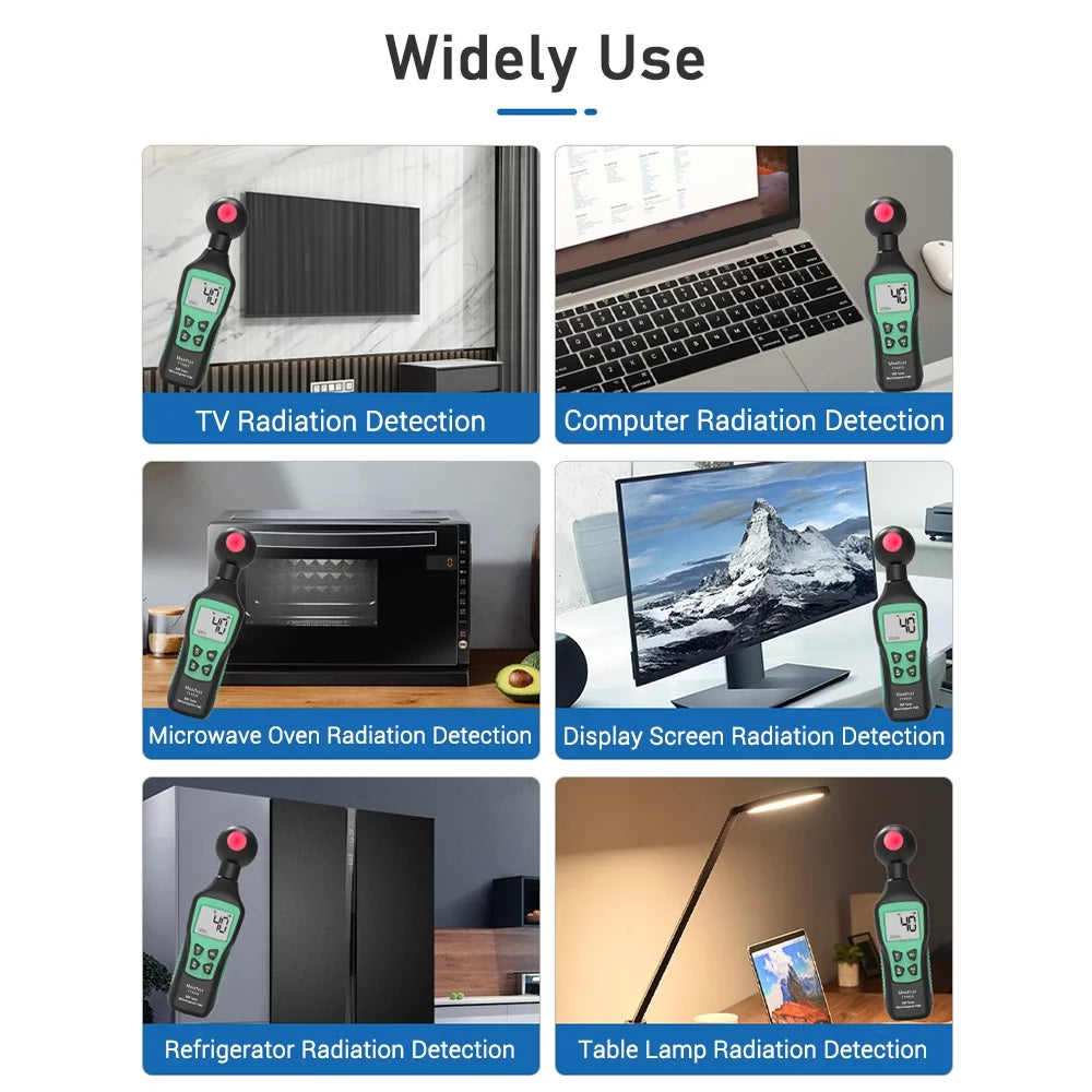 Digital Electromagnetic Field Tester Hand-held Radiation Detector with Flashlight F37030