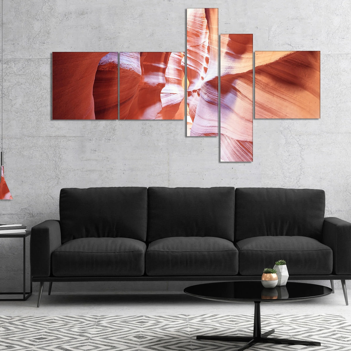 Panoramic View Antelope Canyon Landscape Photography Canvas Print J3977