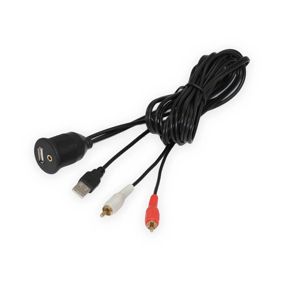 Water Resistant Bluetooth Marine Amplifier Receiver with 2 Pairs of 5.25'' 100 Watts 2-Way Black Waterproof Marine Stereo Speakers M939