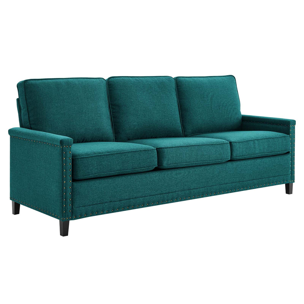 Teal Upholstered Fabric Sofa R929