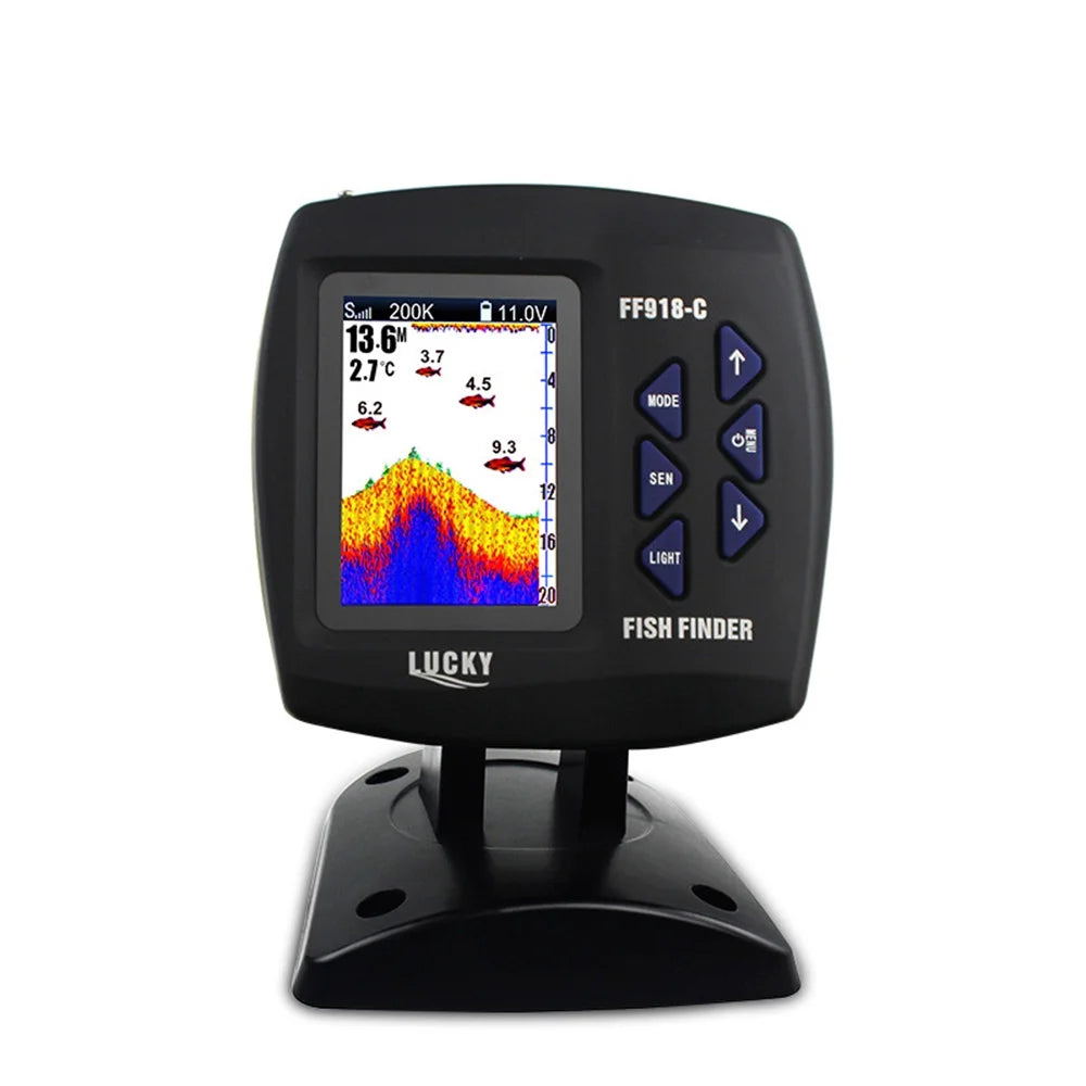 Color Screen Wired Fish Finder Dual Frequency 328ft/100m Water Depth I1480