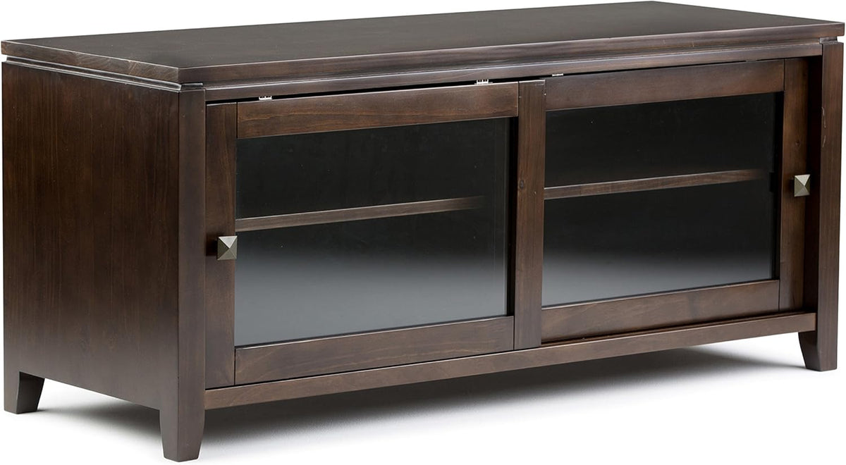 48 inch Solid Wood TV Media Stand in Farmhouse Grey D885841