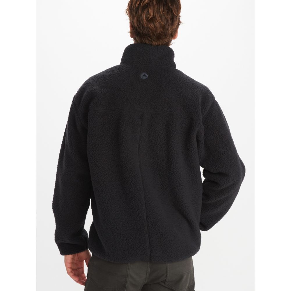 Men's Aros Fleece Jacket Black Size Large I485