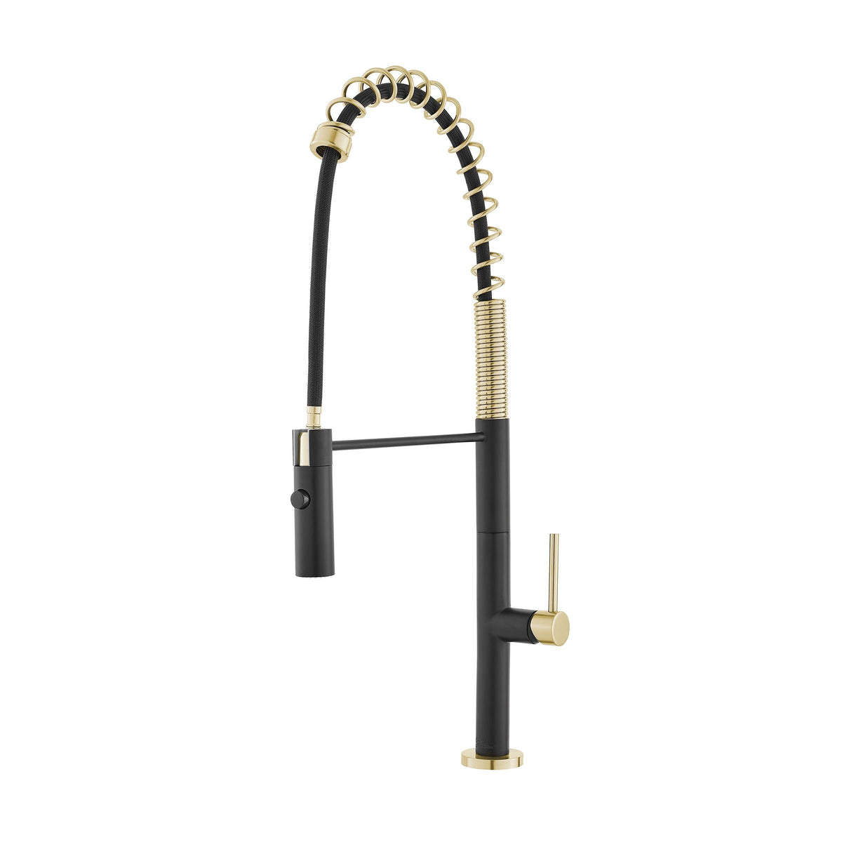 Brushed Gold/Black Pull Out Single Handle Kitchen Faucet L8788